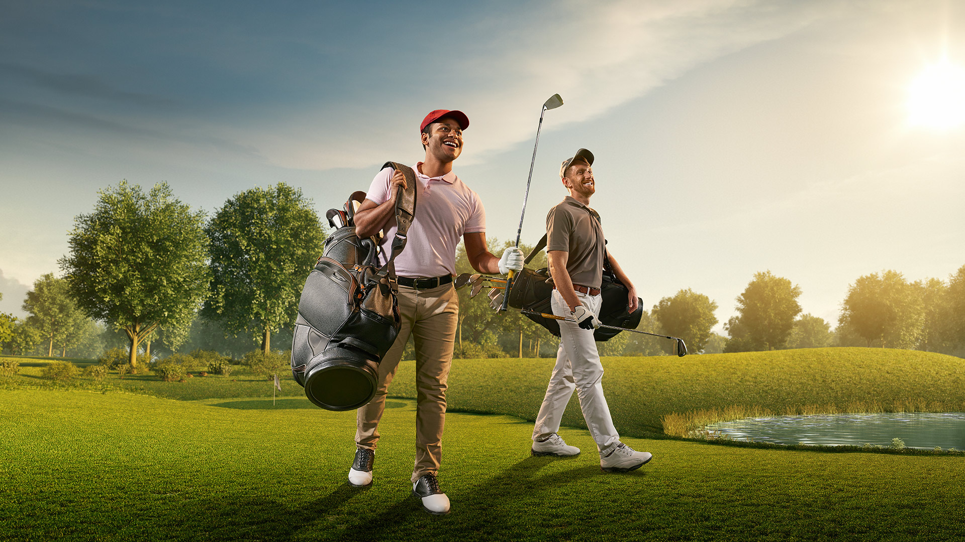 Golfen mit dem Freund im Best Wellness Hotel